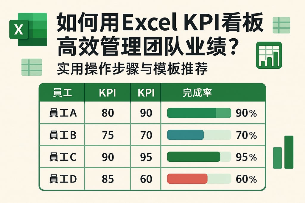 如何用Excel KPI看板高效管理团队业绩？实用操作步骤与模板推荐
